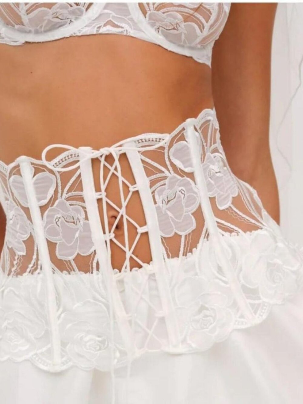 For Love and Lemons Women's White Corset